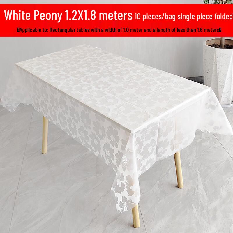 ZISIZ 10-Count Disposable Plastic Tablecloths