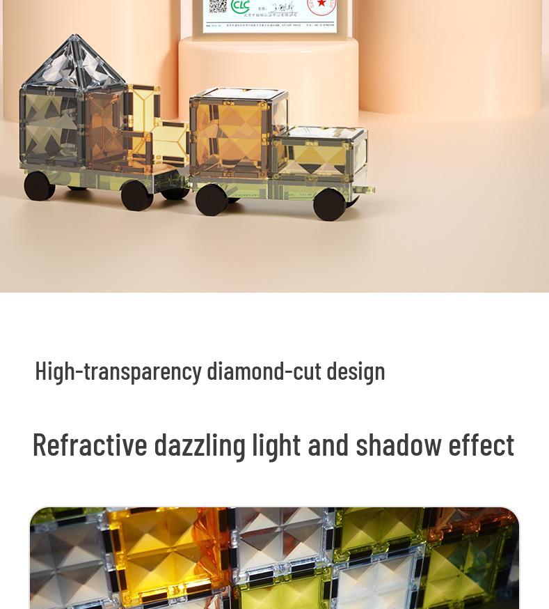 Emerald Magnetic Window Tiles: Children's Educational Building Blocks