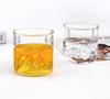 180ml/280ml Mountain Ridge Tumbler with 3D Mountain Base Crystal Whiskey Glass for Bourbon & Scotch