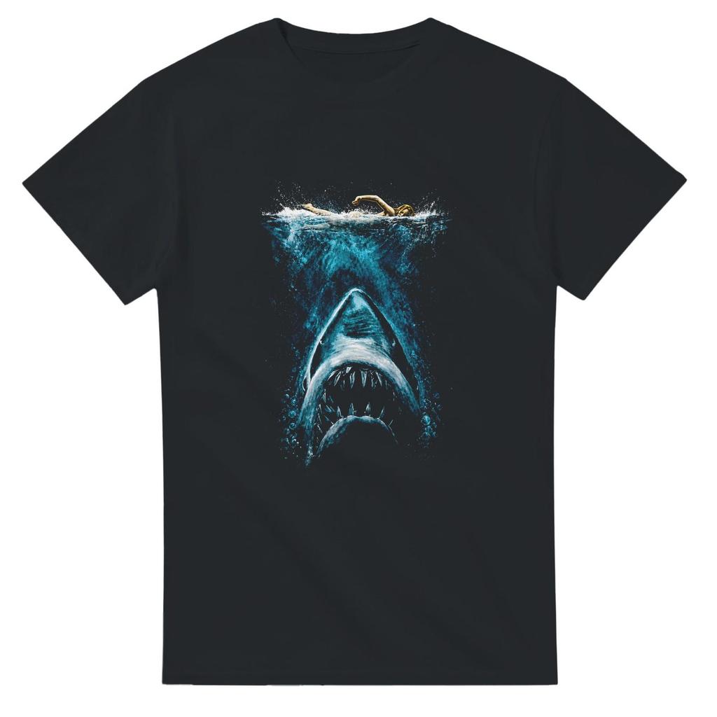 Jaws Movie Halftone Heavyweight Unisex Crewneck T shirt | Gildan® 5000