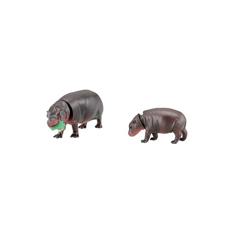 Takara Tomy "Семья карликового бегемота Ania AS-16" Животное Динозавр Реалистичная подвижная фигурка Игрушка для детей от 3 лет Соответствует стандартам безопасности игрушек Сертифицировано знаком ST