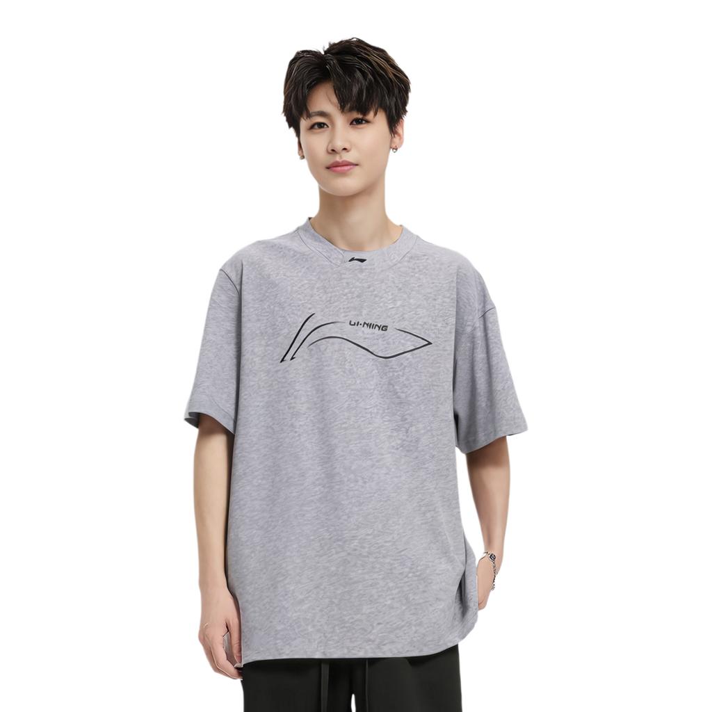 Li Ning T Shirt Unisex Light Gray YHSU167-6