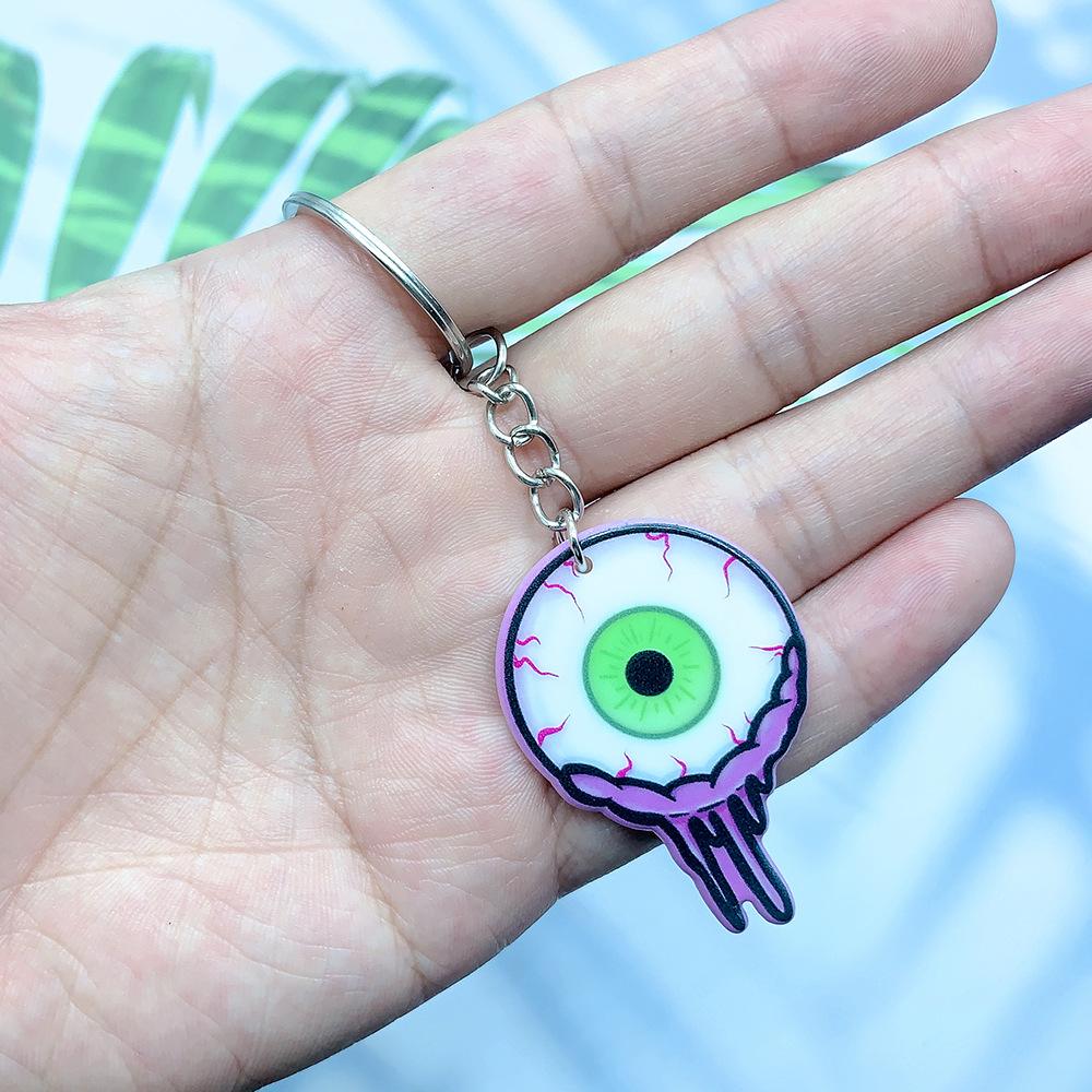 

Acrylic Halloween Keychain Scary Big Eye Ornament Crossbody Bag Personalized Accessory Keychain