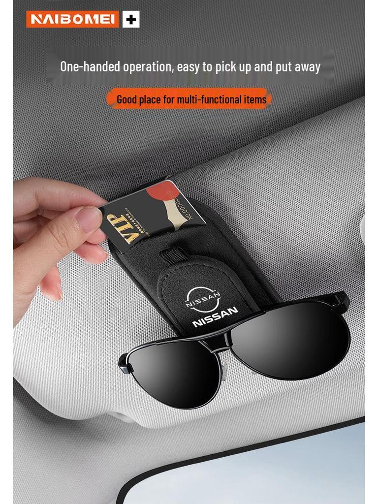 Clip pour lunettes de soleil de voiture Nissan: Convient pour X-Trail, Sylphy, Qashqai, Teana, Tiida, Livina - Porte-lunettes de soleil intérieur