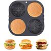Non-stick Hamburger Bun Mold Silicone Baking Tray Reusable Burger Bun Maker Household