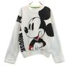 80s 90s Old Mickey Mouse Long Sleeve Reversible Trainer Cotton Filling Women Used
