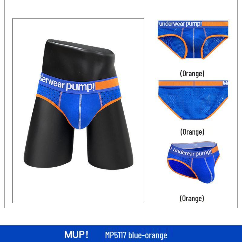 Trendy Low Rise Color Block Slim Fit Hip-Lifting Men's Sport Briefs