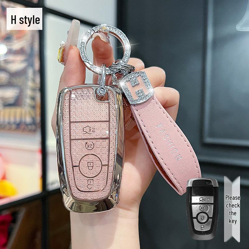 Luxury Key Cover for Ford Mondeo, Edge, Explorer, and Escort Models.