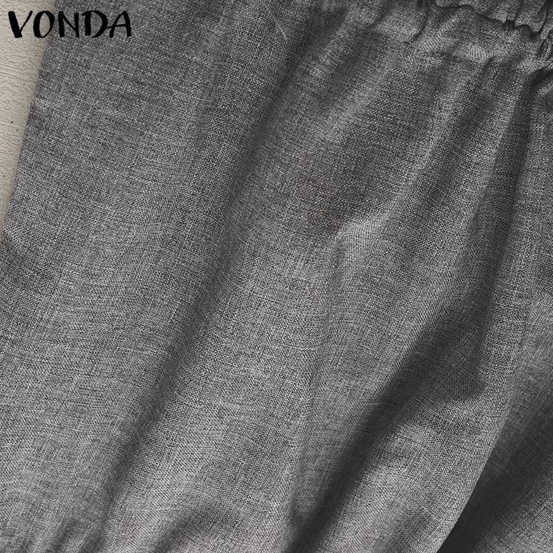 VONDA Women Summer Drawstring Ruffled Waist Casual Pleated Mini Skirts Overskirts