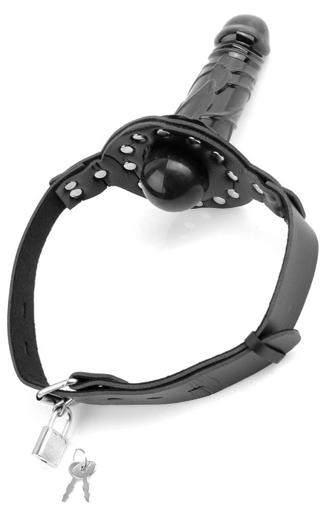 Fetish Fantasy Series - Mouth Gag with Dildo 17.5 cm Black