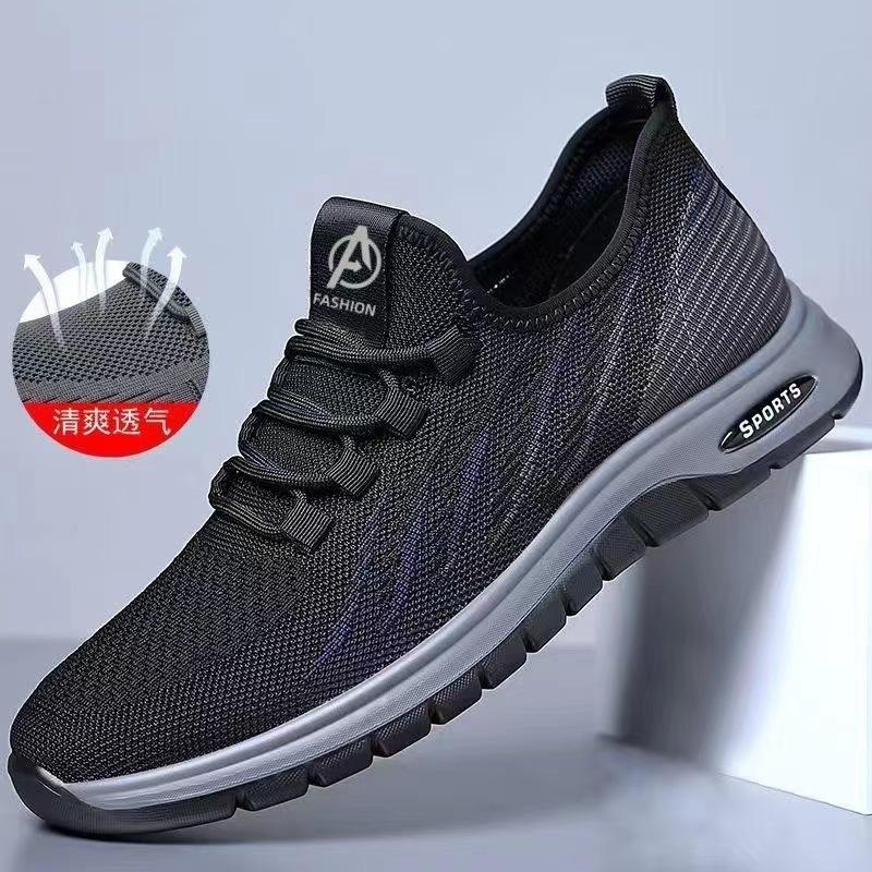 Simple and fashionable men's shoes, new round head soft sole and breathable single shoes, student outdoor sports and leisure shoes