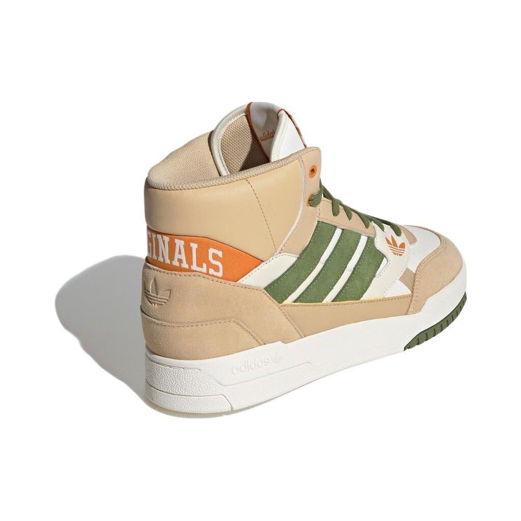 Adidas Originals Drop Step Se Suede Comfortable Versatile Durable High-Top Sneakers Unisex Sneakers White Green ID1001