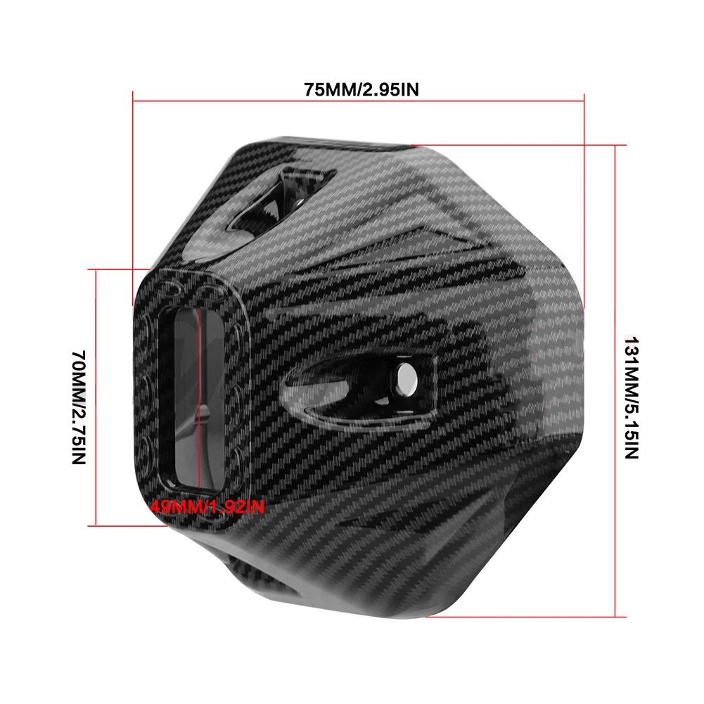 Motorcycle Glossy Carbon Fiber Exhaust Guard Protector Black Muffler Exhaust Pipe Tip Cover Accessories For Honda Click 125 150