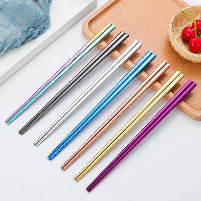 1 paar Edelstahl Stäbchen Tragbare Non-slip Food Sticks Geschirr 23 cm Chinesische Stäbchen Geschirr Küche Werkzeuge