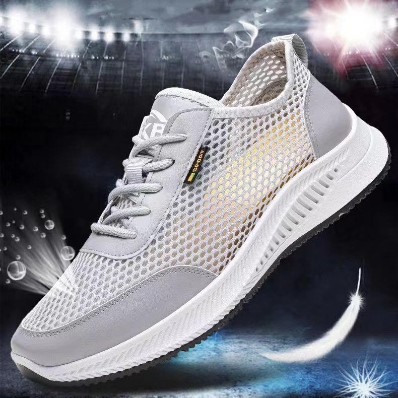 Fashion Sports shoes 2025 mesh breathable men's casual shoes mesh shoes casual soft sole comfortable and versatile running shoes