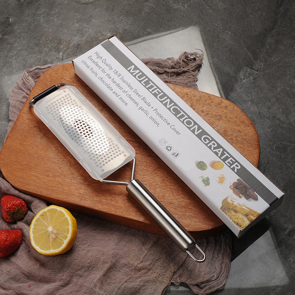 Zester aus Edelstahl für Zitrone und Schokolade Ergonomische Käsereibe für die Zubereitung von Speisen Küchenwerkzeug-Zubehör