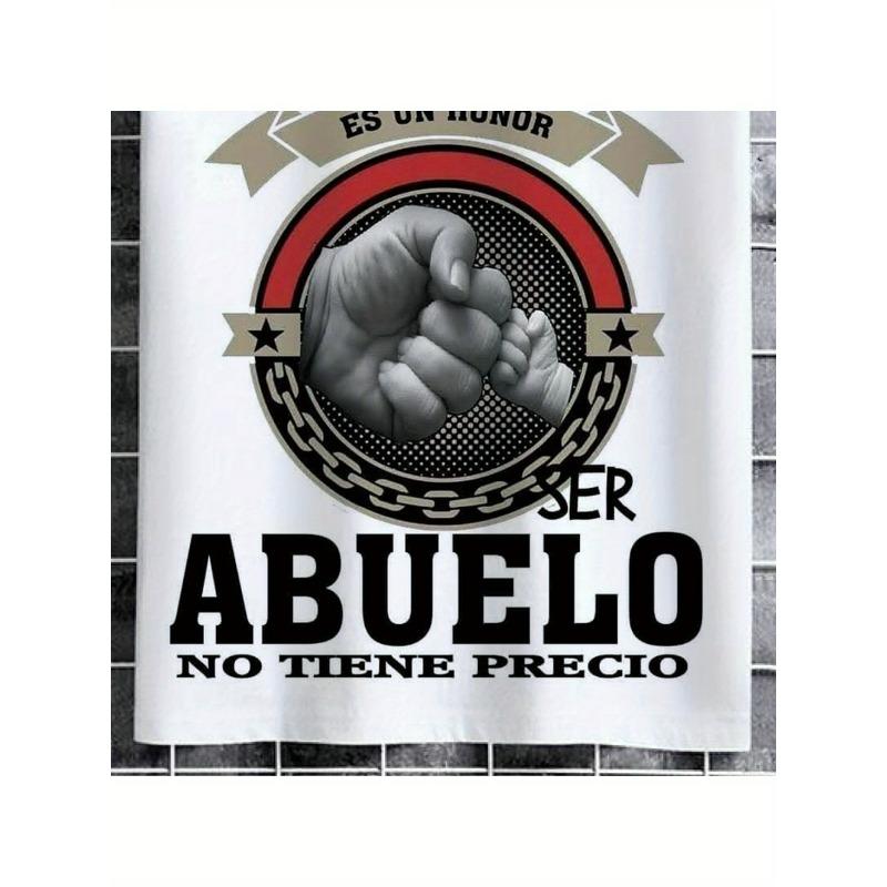 European sizes Men's Spanish Phrase & Grandpa T-Shirt - "Being Is an Honor, Being Grandfather Is Priceless" -