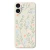 For iPhone 17 Case Pink Blue Flowers Pattern Printing Straight Edge TPU Phone Back Cover
