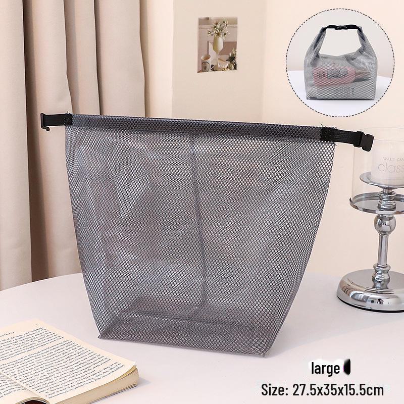 High-Capacity Waterproof Portable Toiletry Bag with Snap Closure