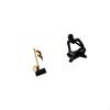 Creative Resin Music Note Sculpture Abstract Thinker Figurine Tabletop Ornament Centerpiece for Desk