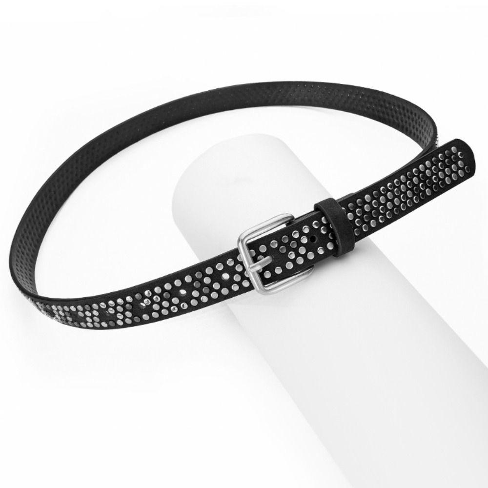 Luxury Design Business Waist Belt Retro Punk Waistband Suede Rivet Belt  Paired with Skirts Jeans