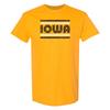 Iowa Hawkeyes Retro Underline Short Sleeve College T-Shirt - Gold