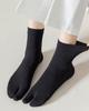 Tabi Free Machine for Everyday Japanese Clothing Accessories [CICIFAUS] Socks, Two-Toe Socks, 3-Pair Set, Black, 22.5-26cm, Unisex, Size, Washable,