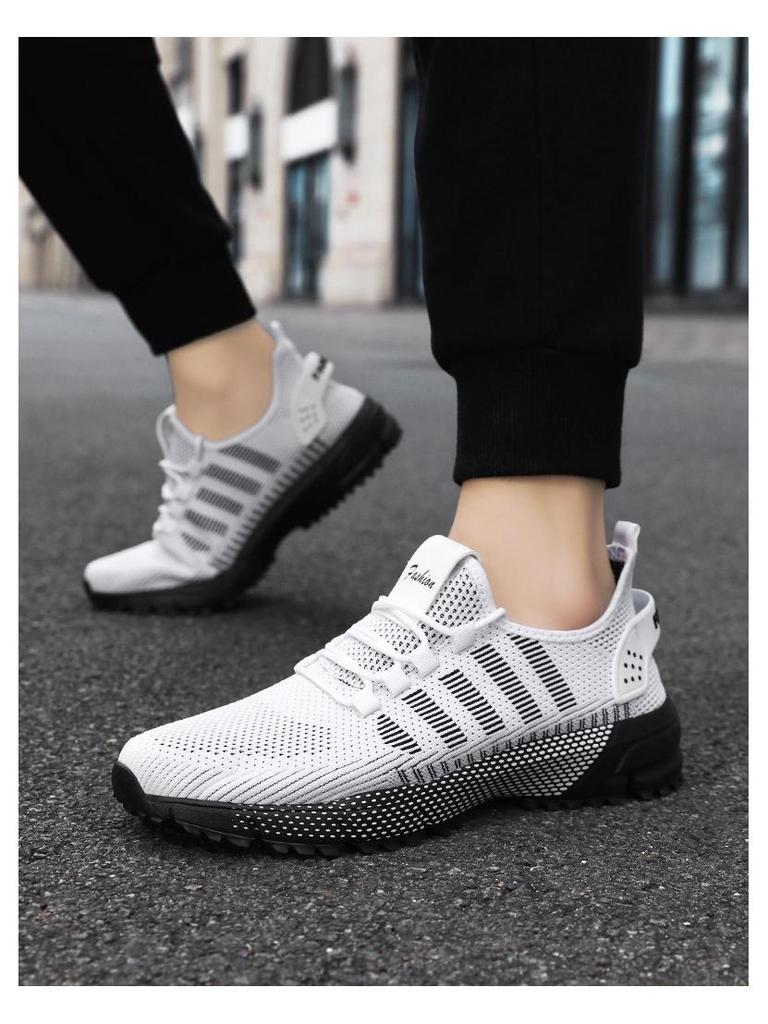 Sneakers Flyknit da uomo taglie forti: morbide, comode, in mesh traspirante, inodore, perfette per la corsa
