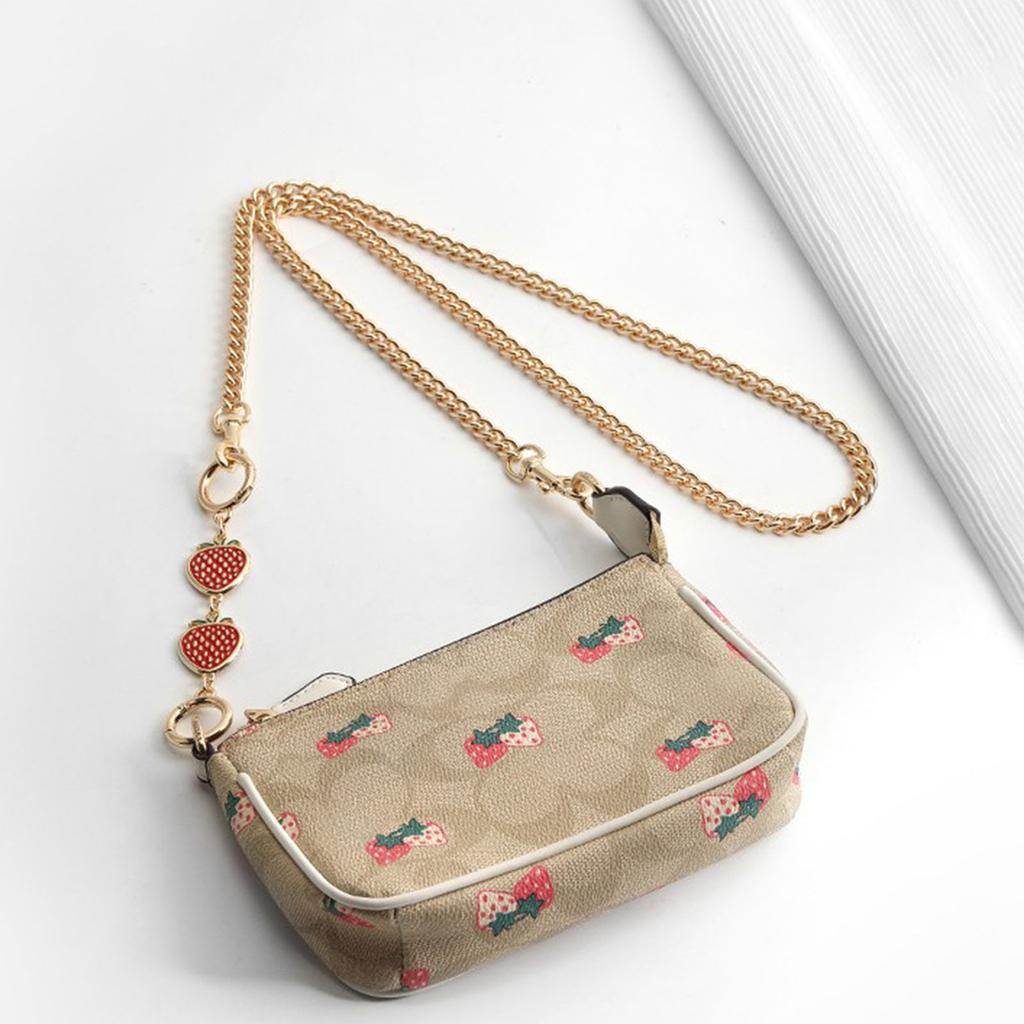 Purse Chain Strap Extender Strawberry Shape Bag Extension Chain Metal Bag Chain Strap Extender DIY Replacement Chains