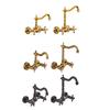 Antique Wall Mounted Basin Faucets Bathroom Black Dual Handles Bathtub Faucet Hot Cold Water Mixer Tap Torneira Do Banheiro Gold
