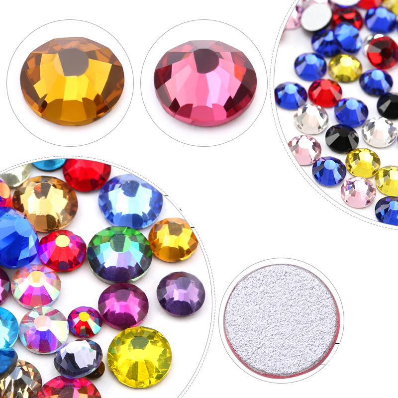 Nail Art Größe Gemischt Flacher Boden Diamant Ss6-Ss20 Mehrgrößen Strass Schmuck 1440 Stück