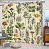 2pc  Curtains Botanical Plants Herbs Mushroom Protecting Privacy Spring Party & Holiday Decor Suitable for Aesthetic Room Decor