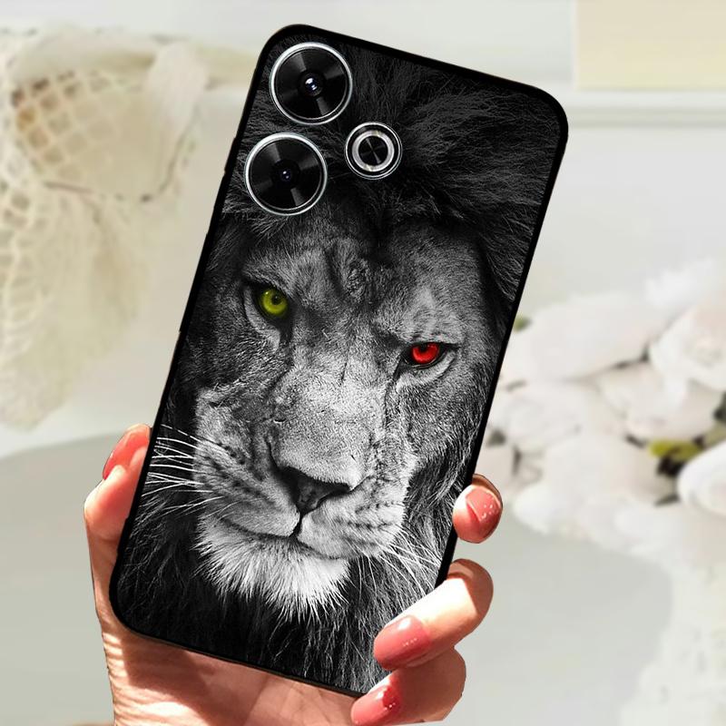 For Xiaomi Redmi 13 Case Fashion Painting Matte Cover Soft Silicone TPU Phone Case For Xiaomi Poco M6 4G Shockproof Shell Fundas