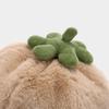 Small fresh and cute pumpkin hat female warm tide plush fungus edge bucket hat autumn and winter sunshade basin hat