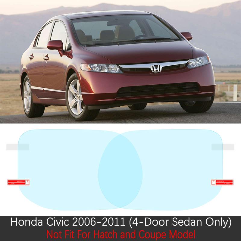 for Honda Civic 7 8 9 10 EU FB FK FA FD 2001~ Full Cover Rearview Mirror Anti-fog Rainproof Anti Fog Film Accessories 2012