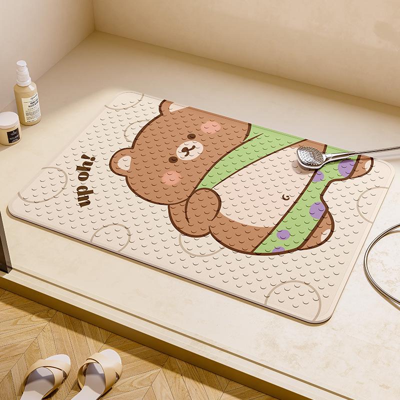 Fun Cartoon Bathing Anti-slip Suction Cup Floor Mat for Children Elderly Pregnant Women  Bathroom  Bathing Anti-slip Suction Cup