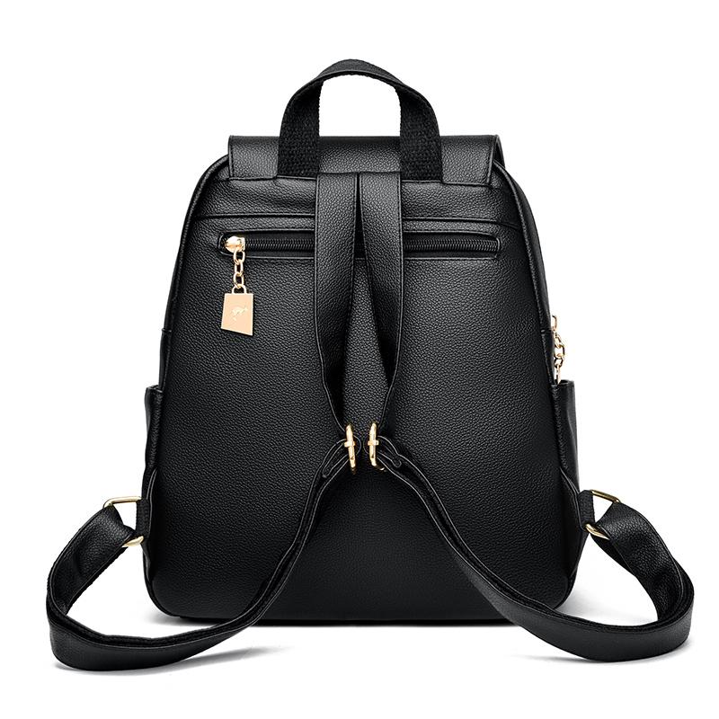 Jednobarevný dámský batoh středního věku s velkou kapacitou, taška pro matku, cestovní batoh