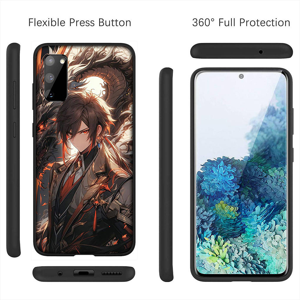 For Samsung Galaxy S24 S23 iPhone 16 15 14 Xiaomi Redmi Note 13 12 11 10 8 Plus 9 Pro Max X XR A16 Phone Case Genshin Impact Poster OPPO Huawei Cover
