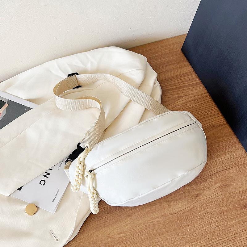 Breast Bag Women's 2025 Autumn New Casual Fashion Solid Color Oblique Span Bag Men's and Women's Same Sports Versatile Fanny Pack Men's