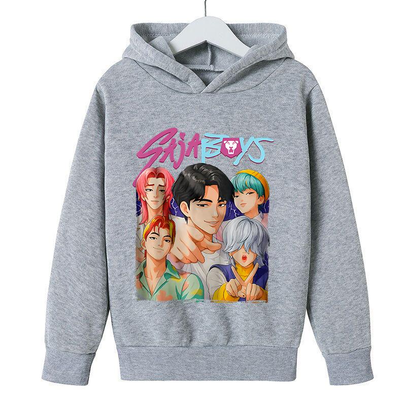 Kpop Witch Hunt Children's Clothing, Boys and Girls Spring and Autumn Hoodies with Warmth and Fleece Sweatshirts