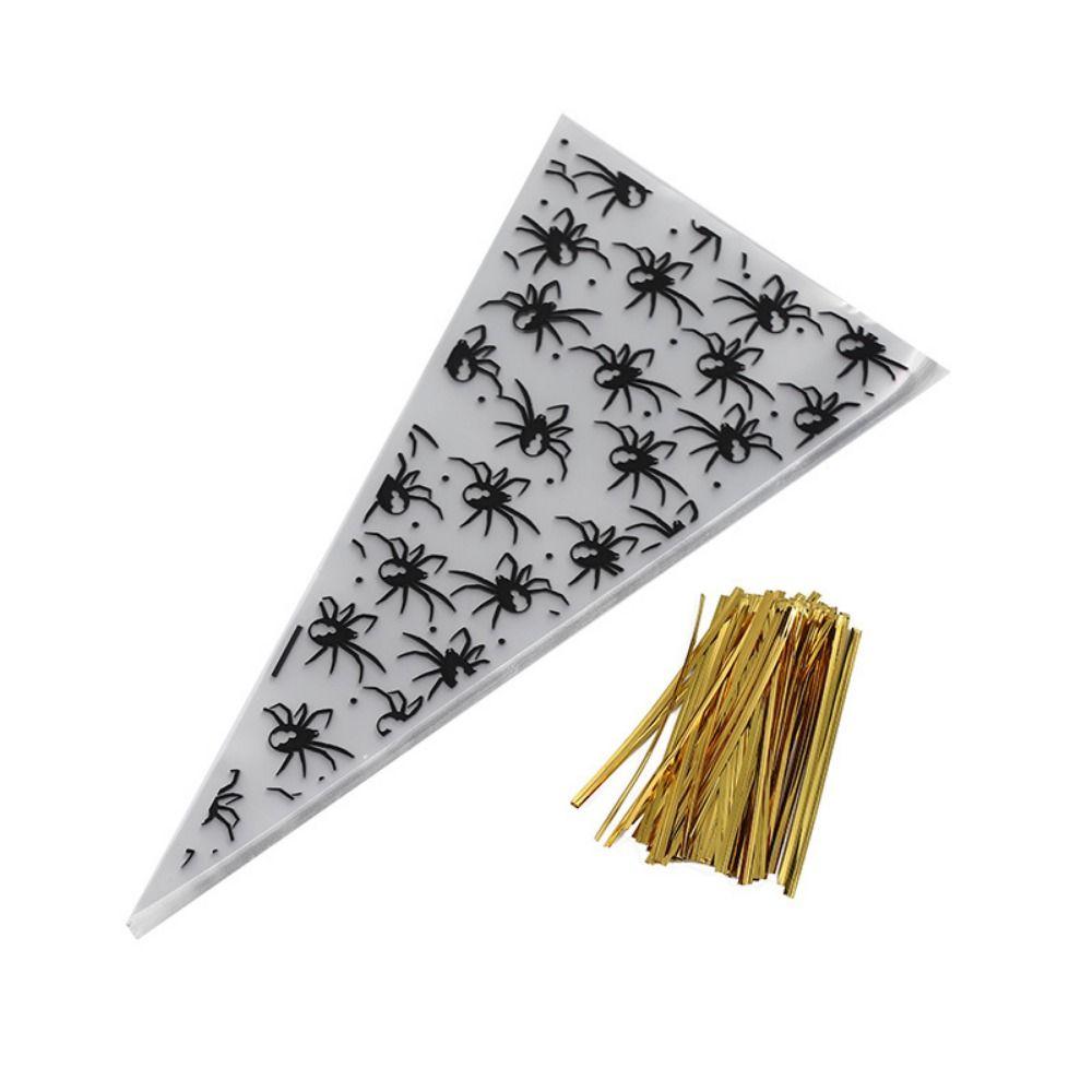 

Trick or Treat Candy Pumpkin Bag Cartoon DIY Candy Bag Halloween Triangle Bag Biscuit style 2