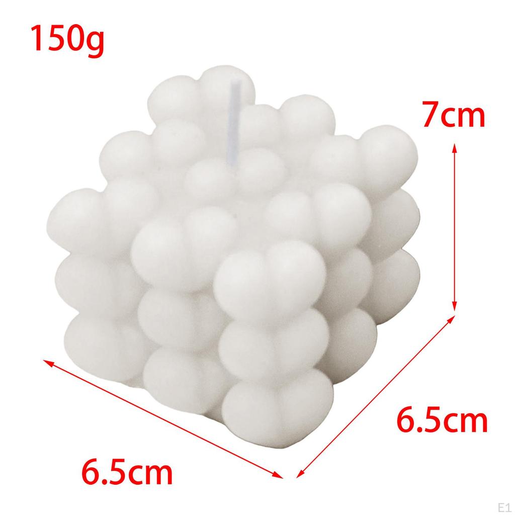 Bubble Cube Candle Aromatherapy ,6.5x6.5x7cm Women Gift White