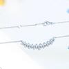 NEW Hot Sale 925 Sterling Silver AAA Zircon Diamond Smile Necklace Simple Design Fashion Women Jewelry Wedding Party Gift