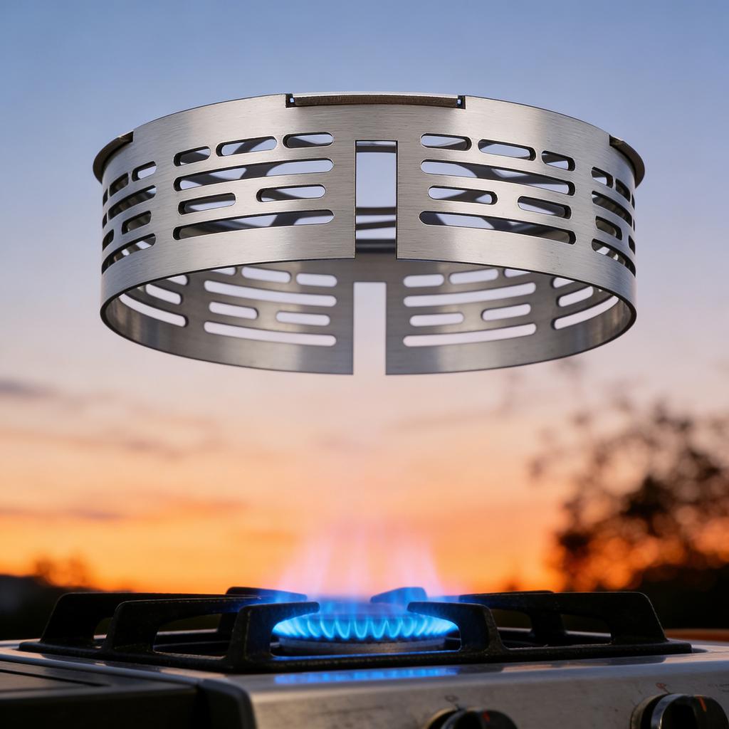 Pare-vent pour réchaud de camping portable en acier inoxydable pour la cuisine en plein air Protection contre le vent Petite taille