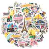 35pcs-50pcs Cute France Stickers Vintage  Stationery Stickers Teacher Reward Stickers For Guitar Laptop Helmet DIY
