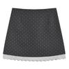 Polka Dot Lace Patchwork A-line Bodycon Skirt - Sweet Style High Waist Summer Outfit for Women