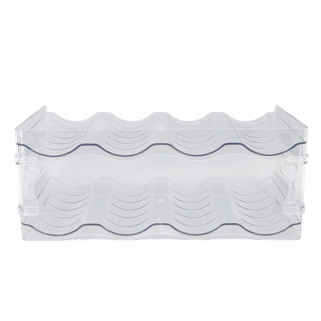 Stackable Water Bottle Organizer Double Layer Transparent Plastic Desktop Cup Storage Rack for