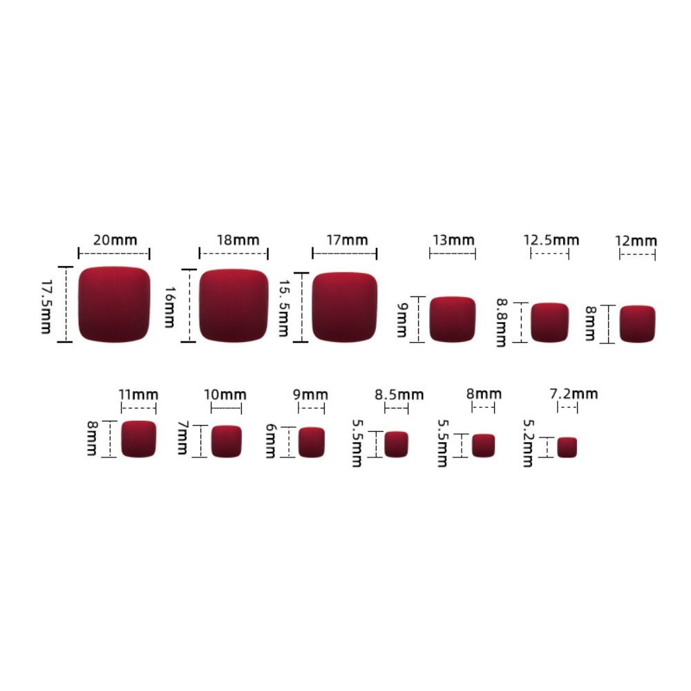 Faux Fingernails False Toe Nails Square Head Foot Nail Tips Detachable Fake Toenails  Women