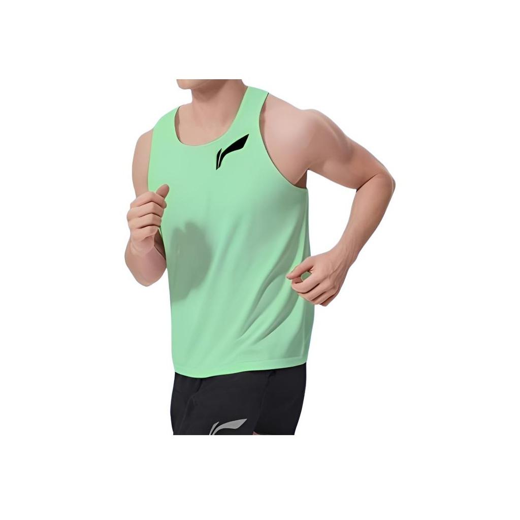 Li Ning Football Series SS25 Fitness Training Running Quick-Dry Lightweight Casual Sports Vest Men Vests Cool-Green YVSV025-2
