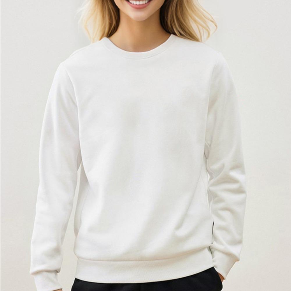 Унисекс бархатный топ с длинным рукавом и круглым вырезом — фото 7